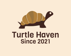 Turtle Croissant Bread logo design