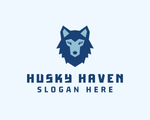 Husky - Wild Hunting Wolf logo design