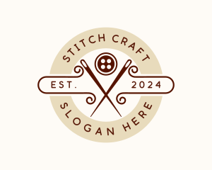 Needle - Needle Button Sewing logo design