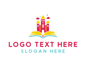 Storytelling - Daycare Castle Book logo design