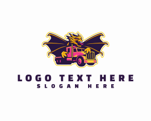 Highway - Dragon Freight Truck Logistics logo design