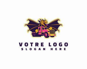 Smoke - Dragon Freight Truck Logistics logo design