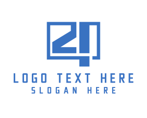 Architect - Blue Box Number 4 logo design