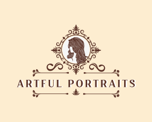 Portrait - Woman Portrait Ornament logo design