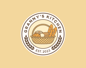 Bakery Bread Pastry Basket  logo design