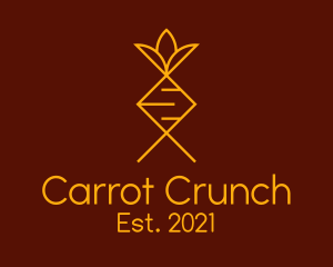 Carrot - Monoline Carrot Garden logo design