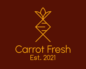 Carrot - Monoline Carrot Garden logo design