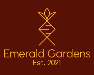 Monoline Carrot Garden logo design