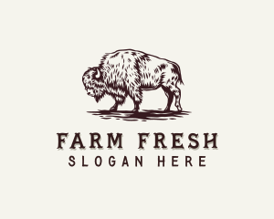 Bison Farm Animal logo design