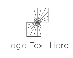 Line - Gray Symmetrical Sunrays logo design