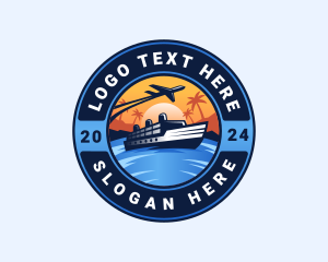 Tourist - Airplane Cruise Travel logo design