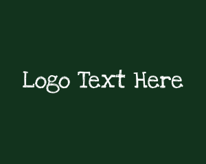 School - Handwritten Chalk Text logo design