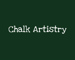 Handwritten Chalk Text  logo design