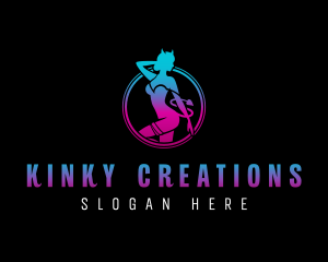 Naughty Sexy Stripper logo design