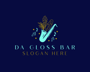 Saxophone Jazz Bar logo design