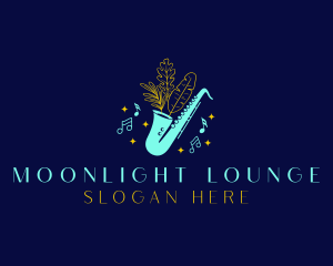 Nightlife - Saxophone Jazz Bar logo design