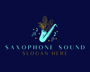 Saxophone - Saxophone Jazz Bar logo design
