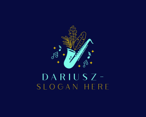 Composer - Saxophone Jazz Bar logo design