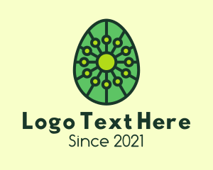 Eco - Organic  Plant Egg logo design