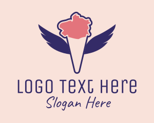 Ice Creamery - Ice Cream Wings logo design
