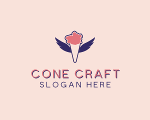 Ice Cream Wings  logo design