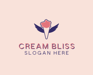 Cream - Ice Cream Wings logo design