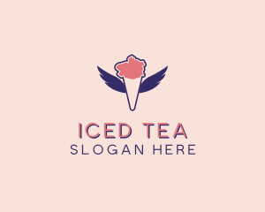 Ice Cream Wings  logo design