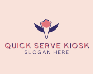 Ice Cream Wings  logo design