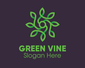 Vine - Green Vine Flower logo design