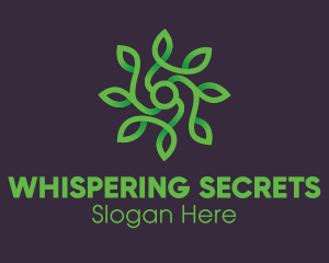 Green Vine Flower logo design