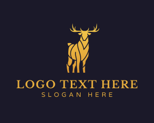 Luxury Deer Wildlife logo design