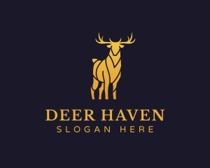 Luxury Deer Wildlife logo design