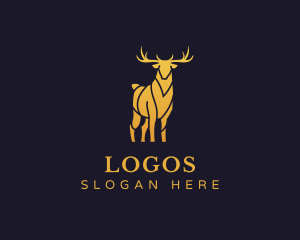 Horns - Luxury Deer Wildlife logo design