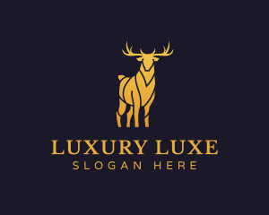 Luxury Deer Wildlife logo design