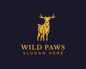 Luxury Deer Wildlife logo design