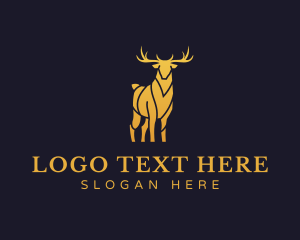 Horns - Luxury Deer Wildlife logo design