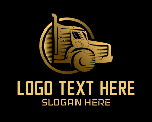 Shipping - Golden Trucking Logistics logo design