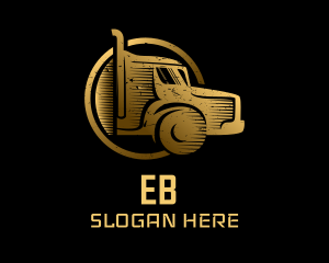 Transportation - Golden Trucking Logistics logo design