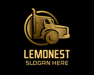 Driver - Golden Trucking Logistics logo design