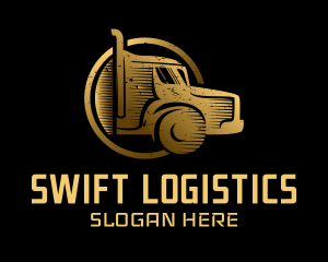 Logistics - Golden Trucking Logistics logo design
