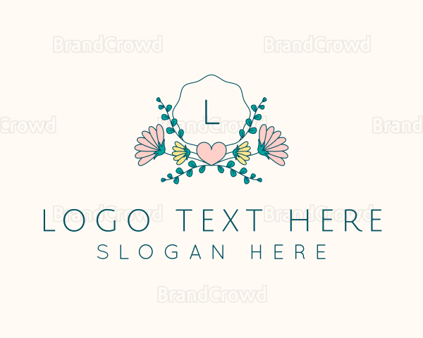 Floral Wreath Ornament Logo