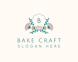 Floral Wreath Ornament logo design