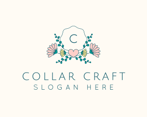 Floral Wreath Ornament logo design