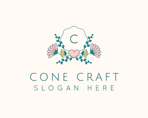 Floral Wreath Ornament logo design