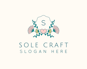 Floral Wreath Ornament logo design