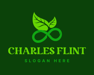 Vegan - Natural Plant Infinity logo design