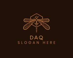 Dragonfly Insect Wings logo design