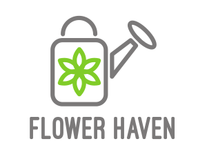 Flower Watering Can  logo design