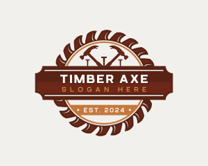 Hammer Sawmill Woodwork logo design