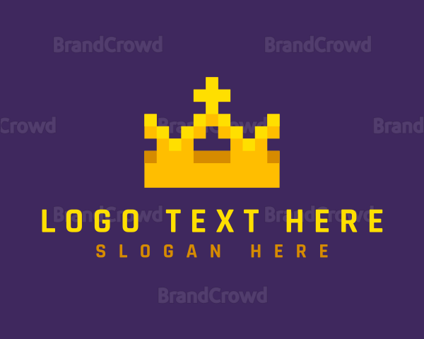 Pixelated Royal Crown Logo